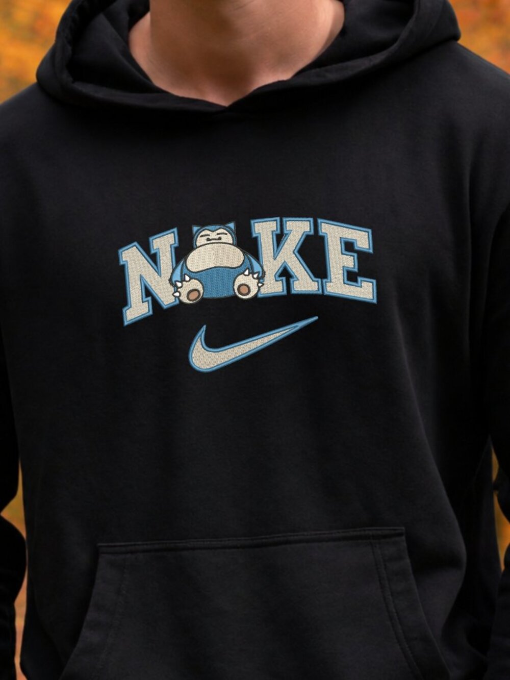 Nike Pokemon Snorlax HOODIE Sweatshirt Embroidered Adult Unisex Anime Gamer